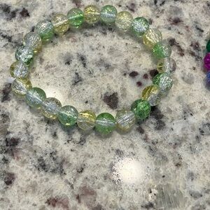 Elegant Green and Yellow Beaded Bracelet
